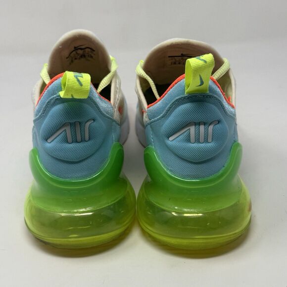 Nike Air Max 270 GS Shoes Sneakers Womens 8.5 Blue Barely Volt CJ9940-400 - Picture 10 of 16